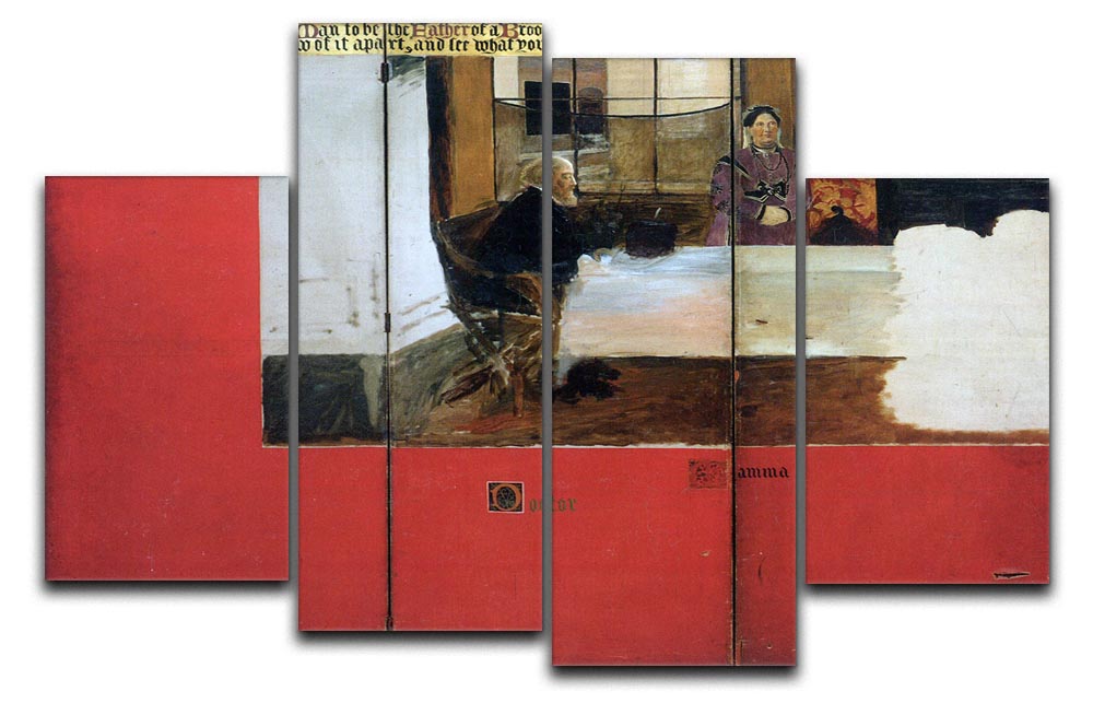 The family picture of Epps panels 1 3 by Alma Tadema 4 Split Panel Canvas - Canvas Art Rocks - 1