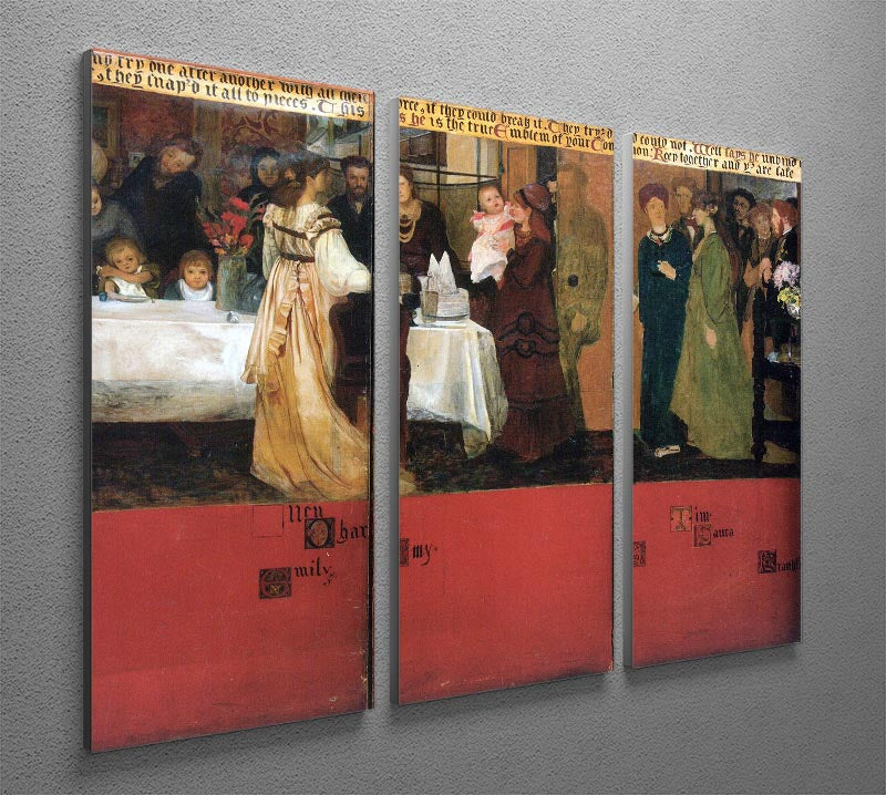 The family picture of Epps panels 4 6 by Alma Tadema 3 Split Panel Canvas Print - Canvas Art Rocks - 2