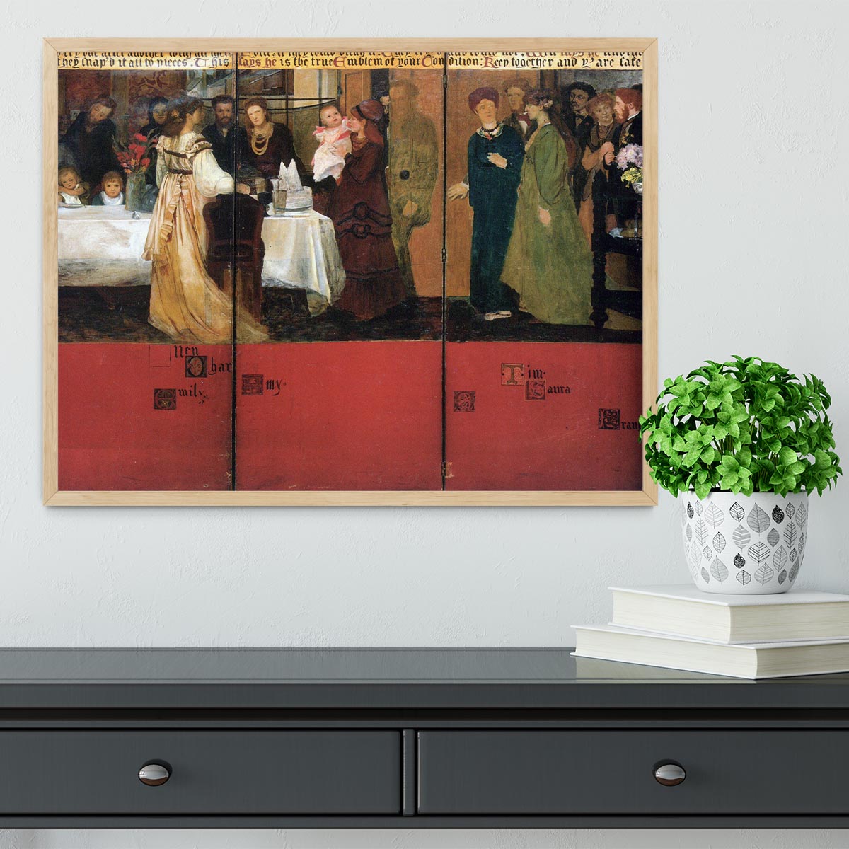 The family picture of Epps panels 4 6 by Alma Tadema Framed Print - Canvas Art Rocks - 4