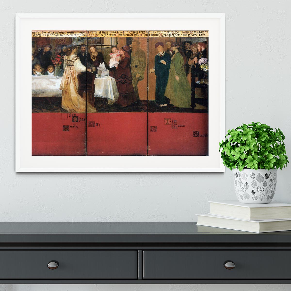 The family picture of Epps panels 4 6 by Alma Tadema Framed Print - Canvas Art Rocks - 5