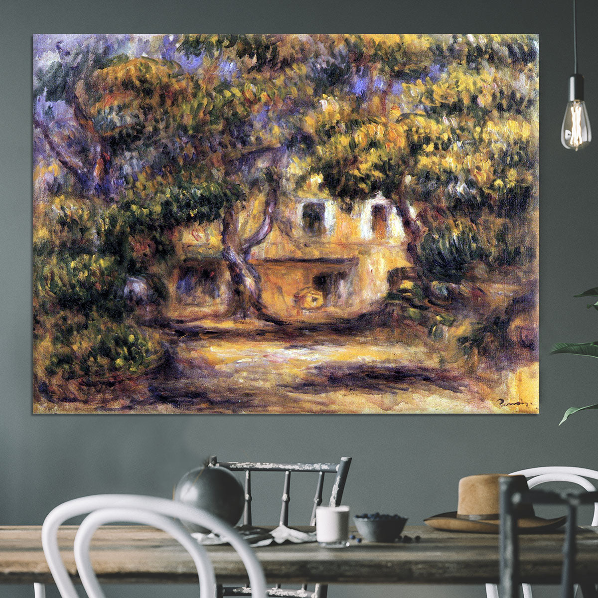 The farm at Les Collettes by Renoir Canvas Print or Poster - Canvas Art Rocks - 3