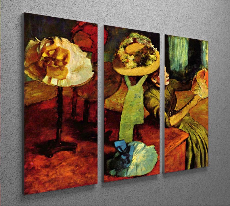 The fashion shop by Degas 3 Split Panel Canvas Print - Canvas Art Rocks - 2