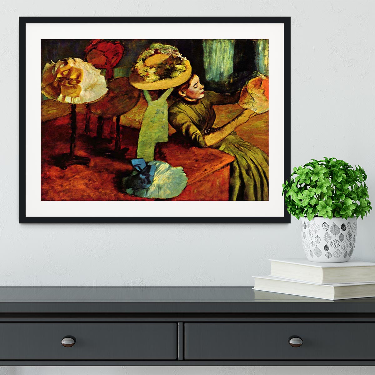 The fashion shop by Degas Framed Print - Canvas Art Rocks - 1