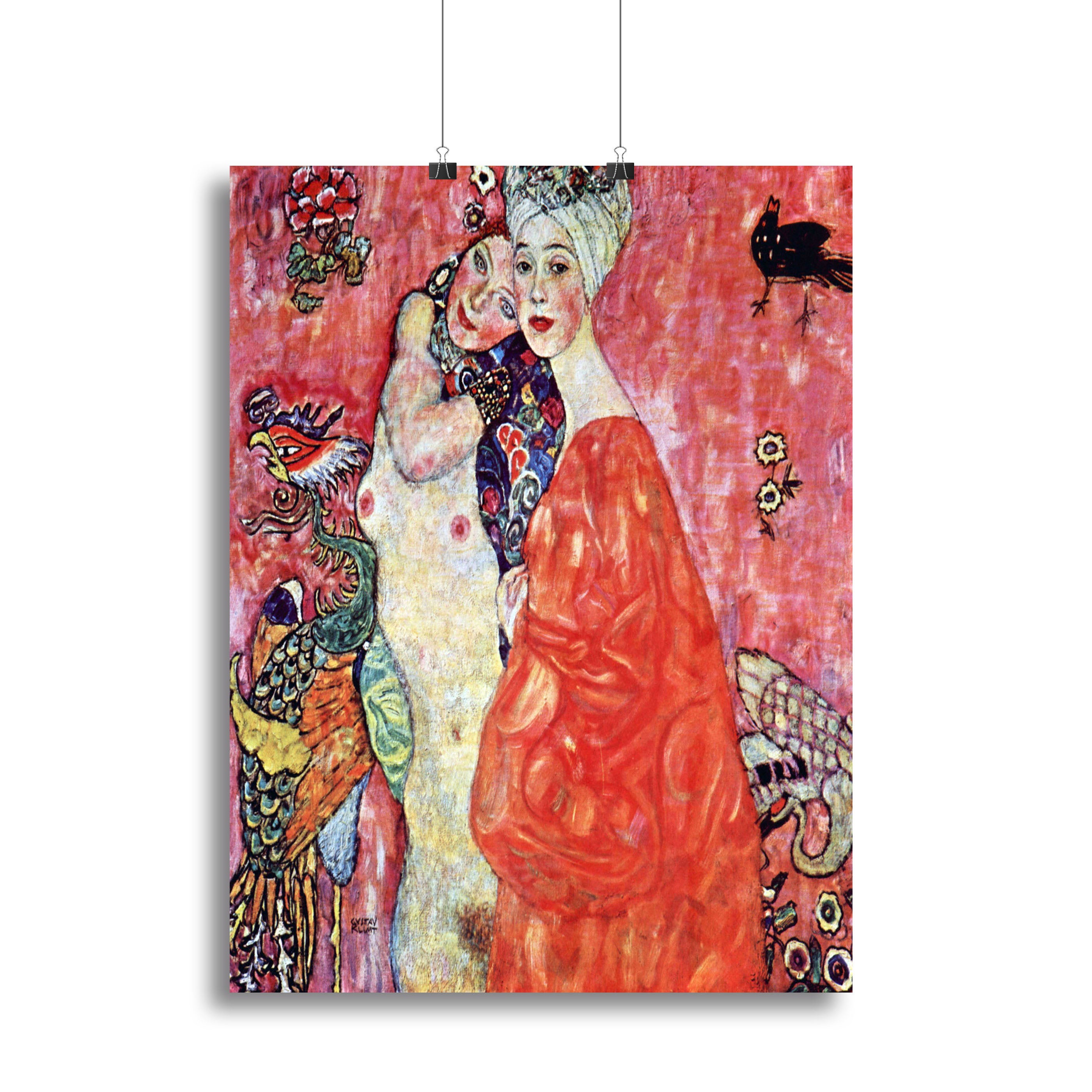The girlfriends by Klimt Canvas Print or Poster - Canvas Art Rocks - 2
