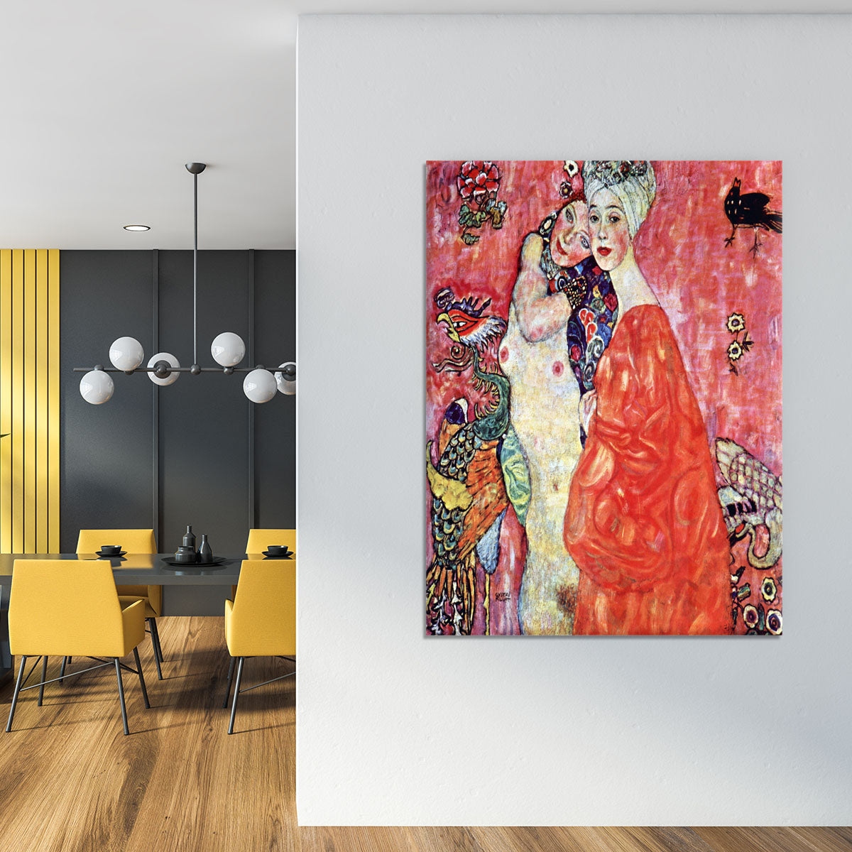 The girlfriends by Klimt Canvas Print or Poster - Canvas Art Rocks - 4