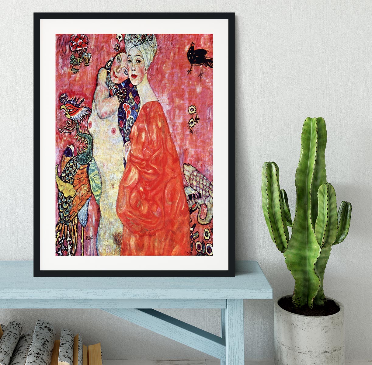 The girlfriends by Klimt Framed Print - Canvas Art Rocks - 1
