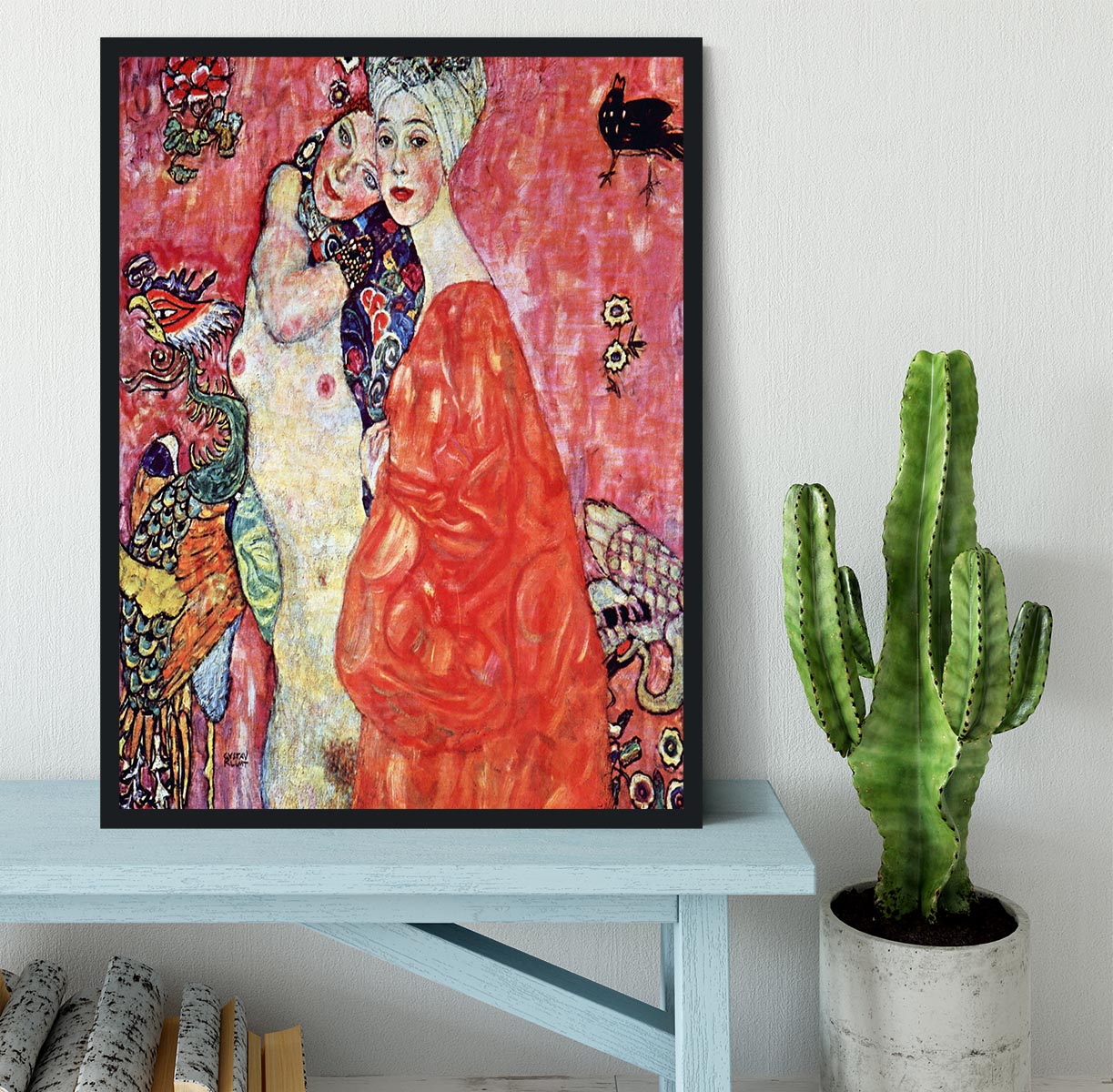 The girlfriends by Klimt Framed Print - Canvas Art Rocks - 2
