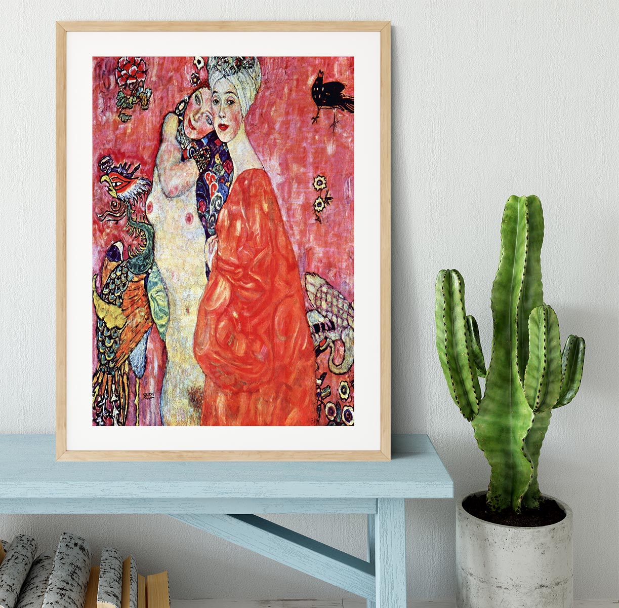 The girlfriends by Klimt Framed Print - Canvas Art Rocks - 3