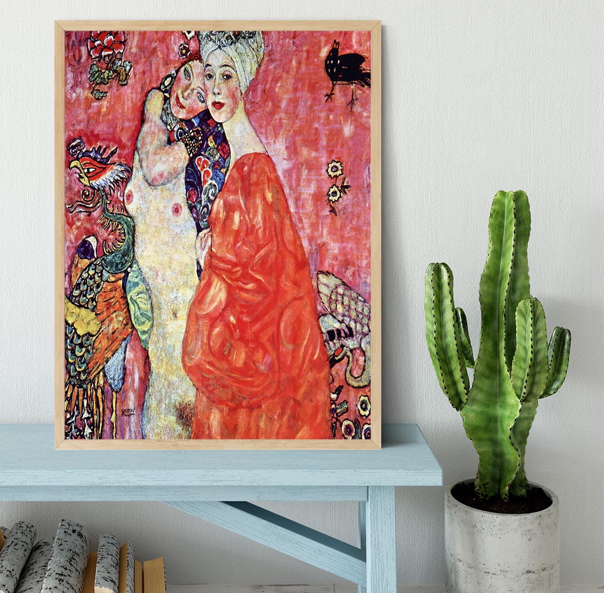 The girlfriends by Klimt Framed Print - Canvas Art Rocks - 4