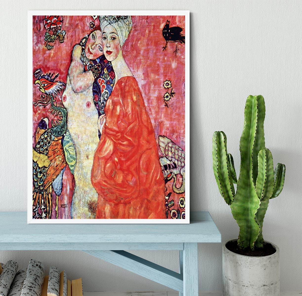 The girlfriends by Klimt Framed Print - Canvas Art Rocks -6