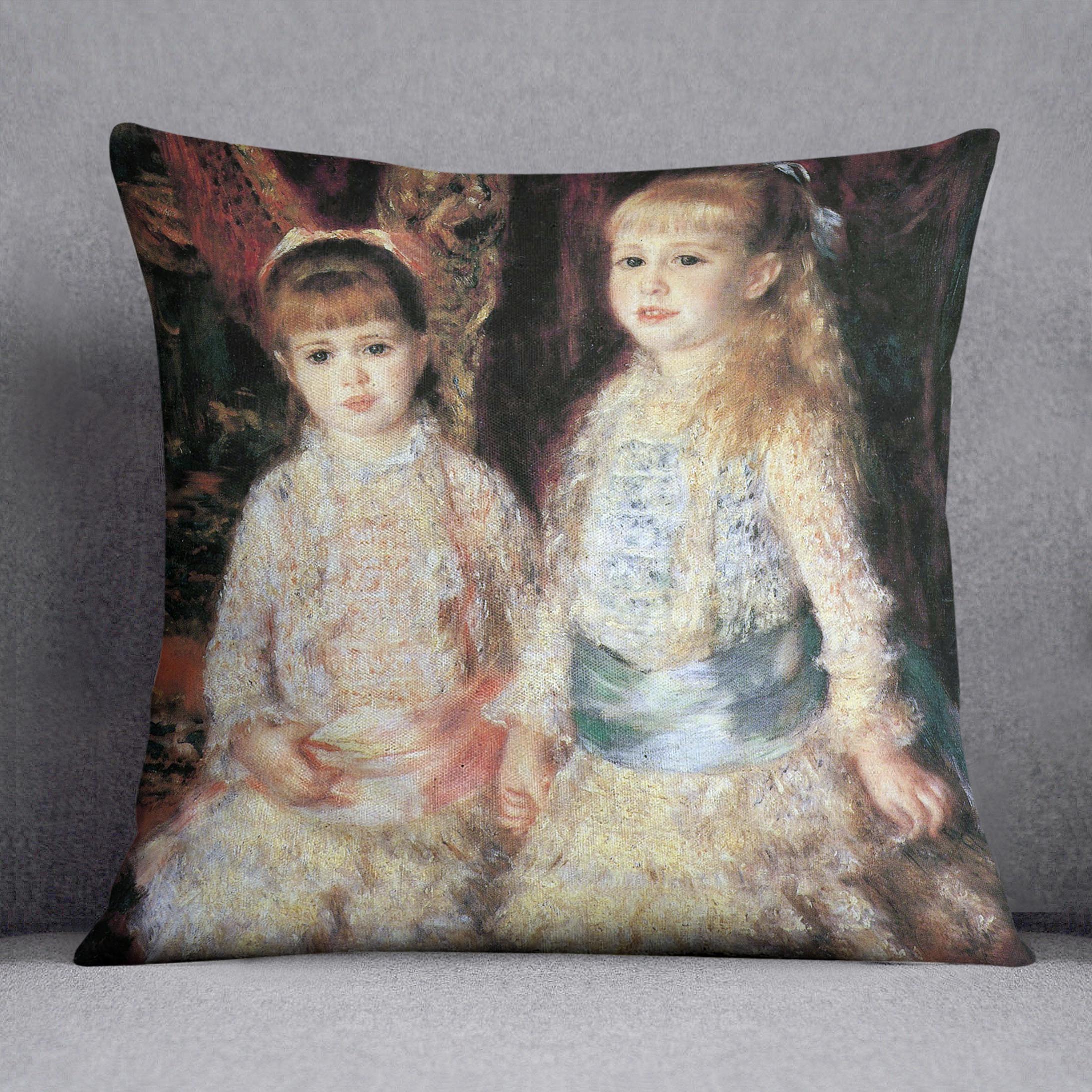 The girls Cahen dAnvers by Renoir Cushion