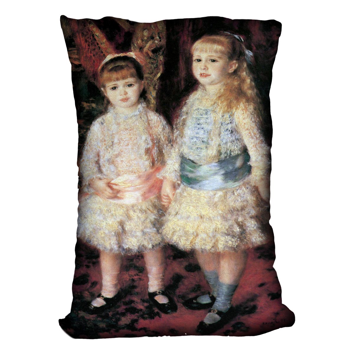The girls Cahen dAnvers by Renoir Cushion
