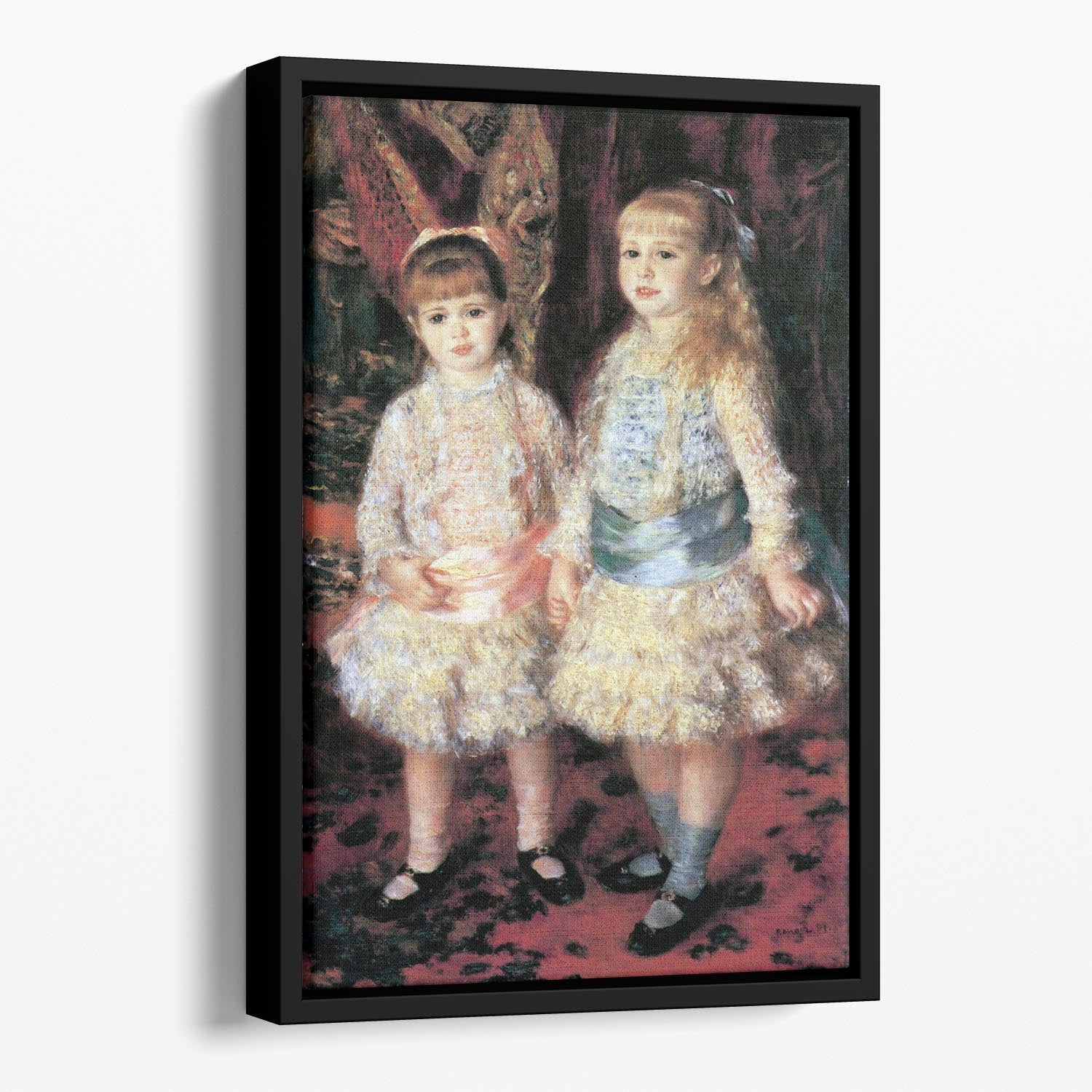 The girls Cahen dAnvers by Renoir Floating Framed Canvas