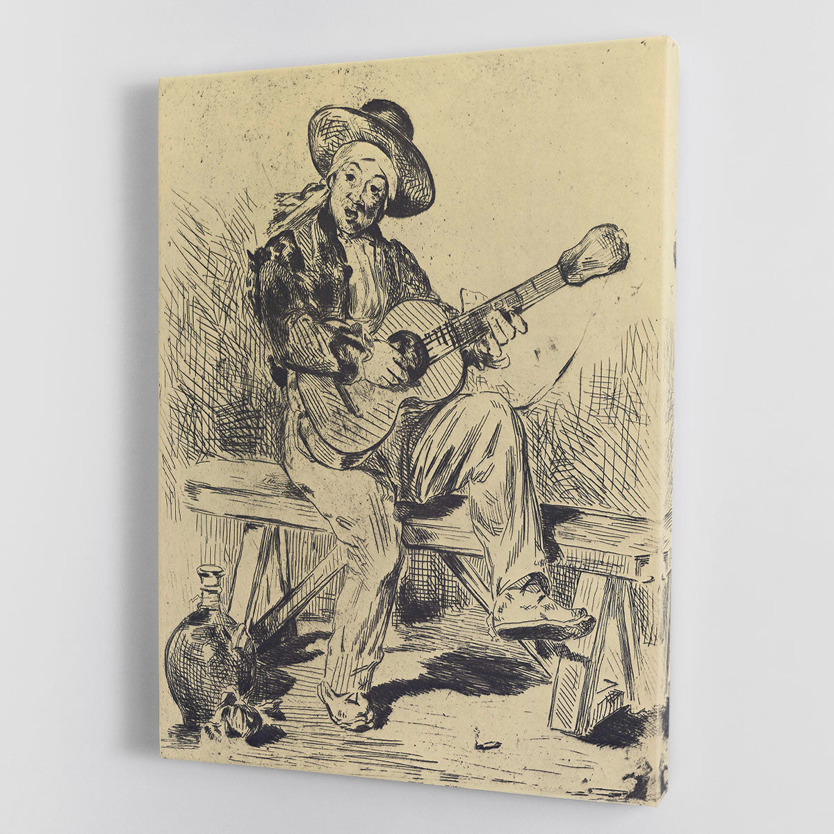 The guitar Player by Manet Canvas Print or Poster - Canvas Art Rocks - 1