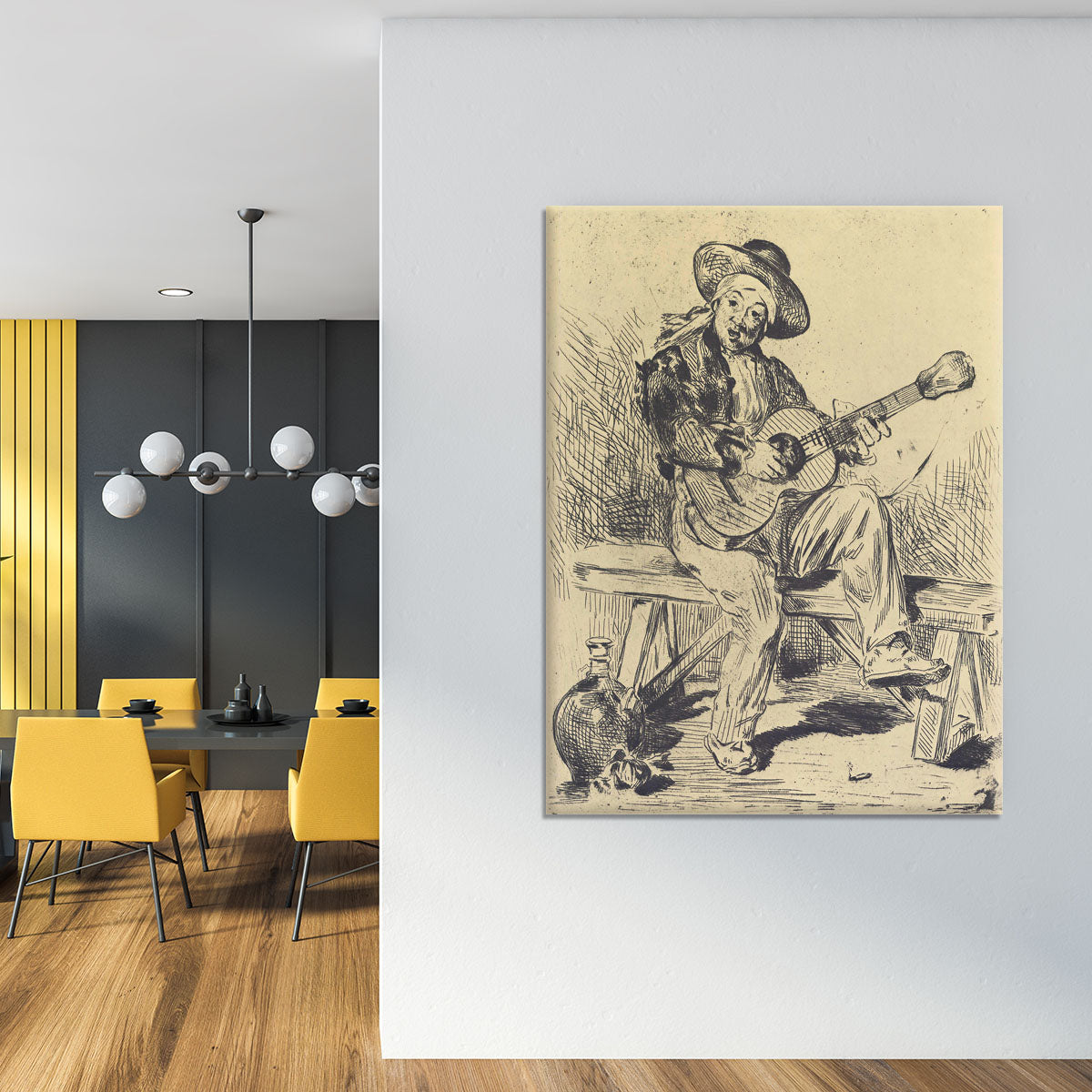 The guitar Player by Manet Canvas Print or Poster - Canvas Art Rocks - 4