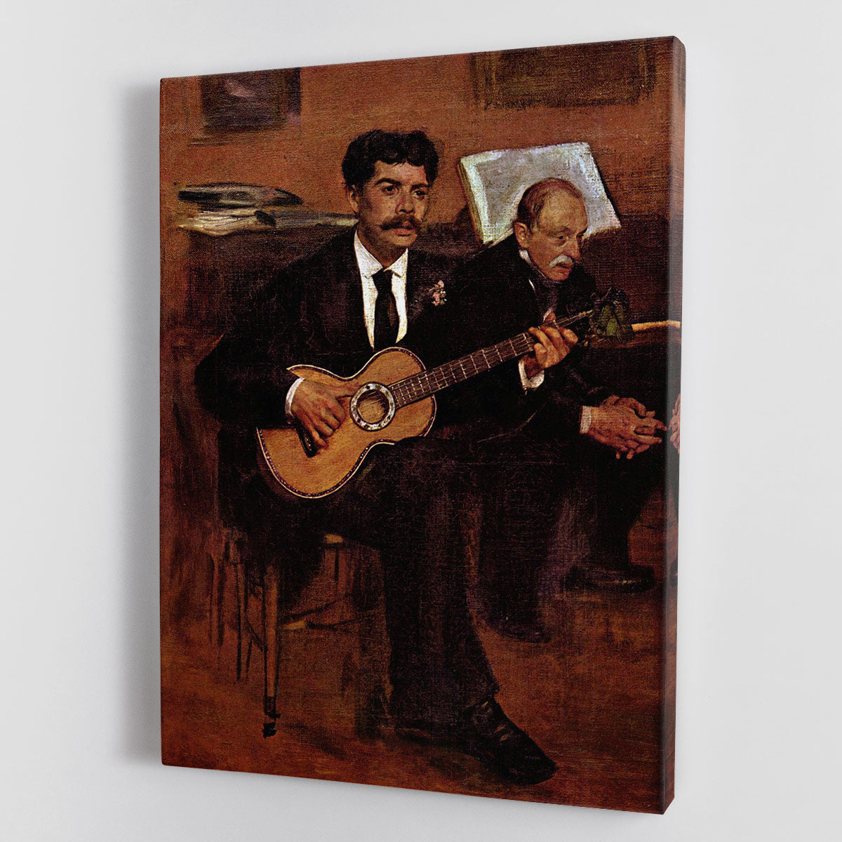 The guitarist Pagans and Monsieur Degas by Manet Canvas Print or Poster - Canvas Art Rocks - 1