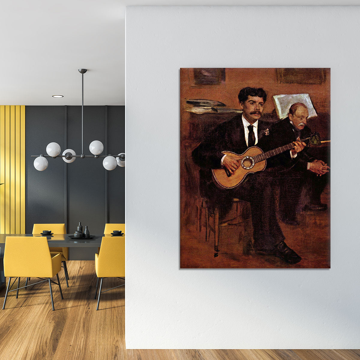 The guitarist Pagans and Monsieur Degas by Manet Canvas Print or Poster - Canvas Art Rocks - 4