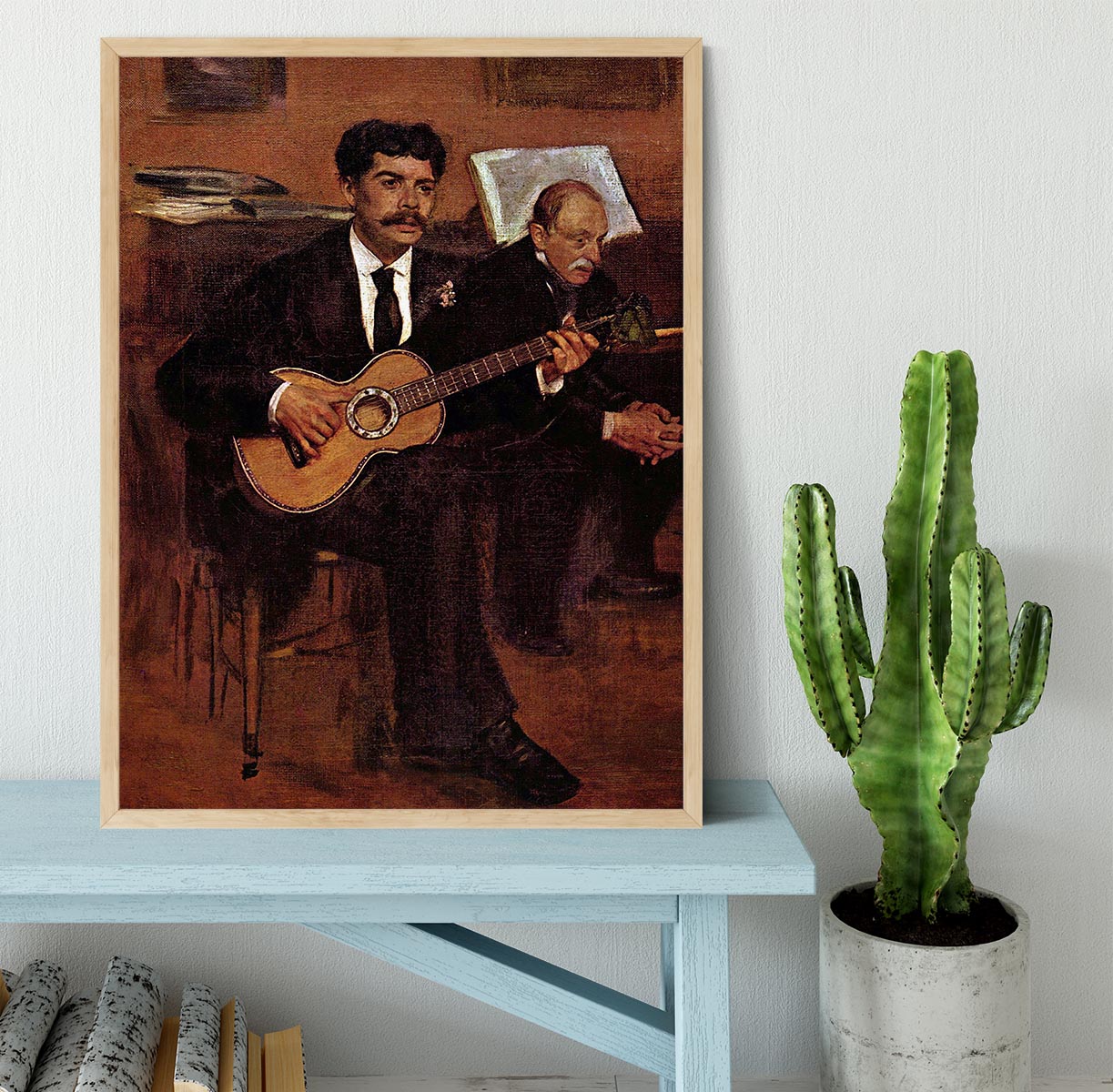 The guitarist Pagans and Monsieur Degas by Manet Framed Print - Canvas Art Rocks - 4