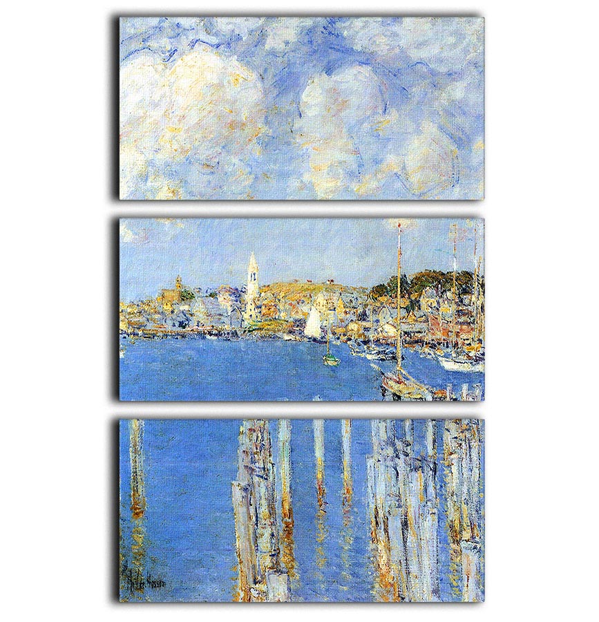 The inland port of Gloucester by Hassam 3 Split Panel Canvas Print - Canvas Art Rocks - 1