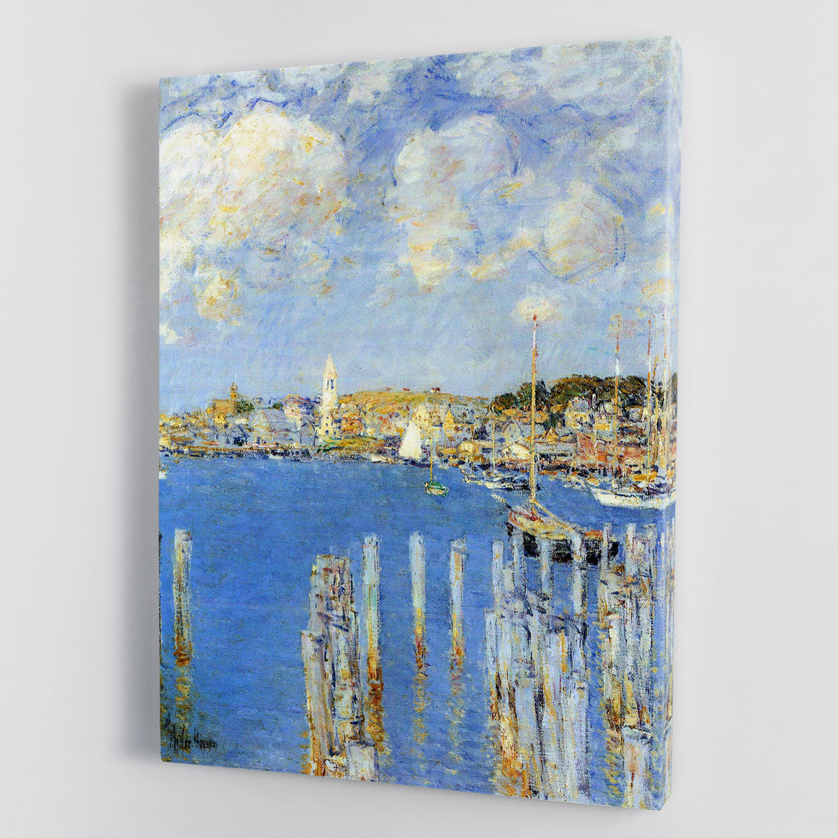 The inland port of Gloucester by Hassam Canvas Print or Poster - Canvas Art Rocks - 1