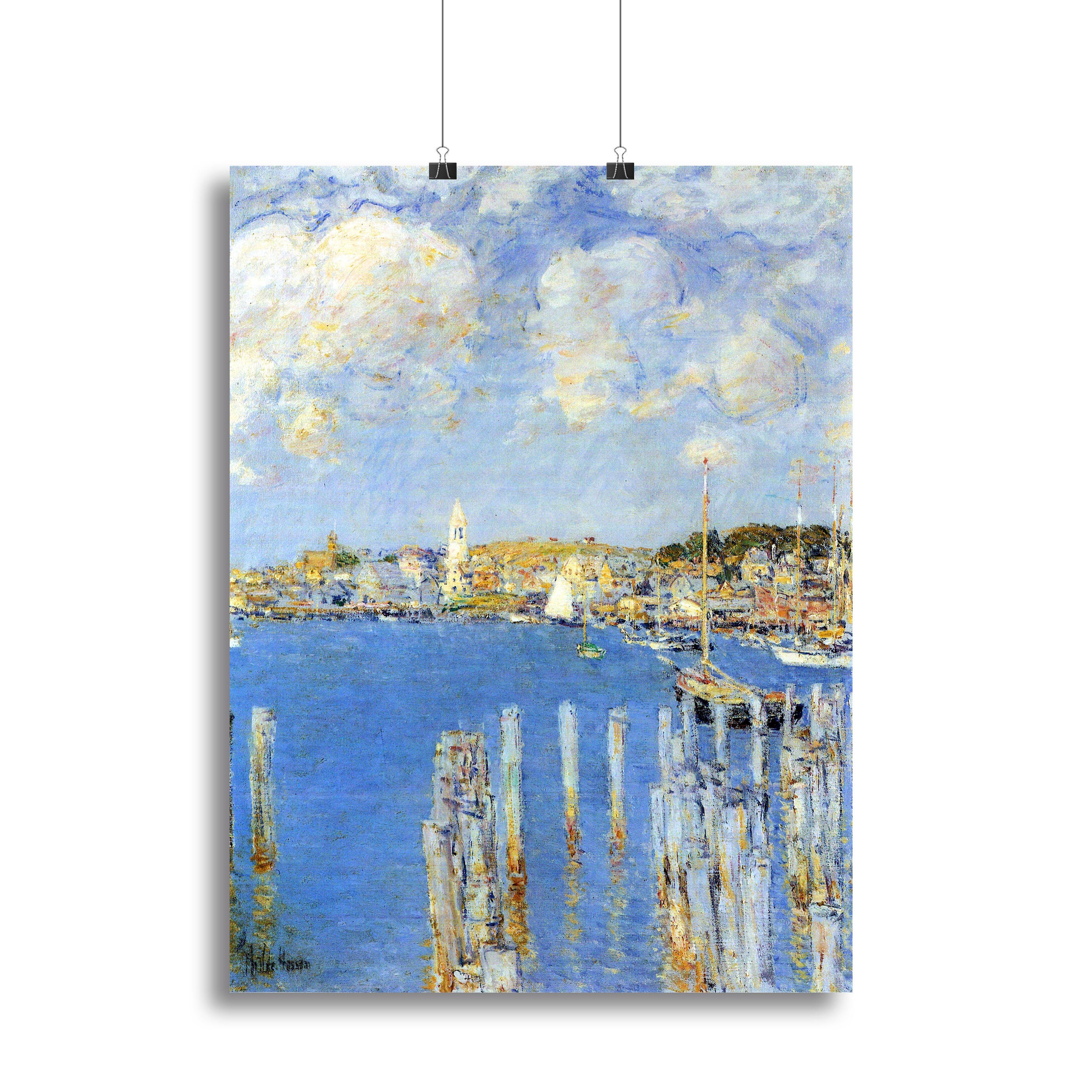 The inland port of Gloucester by Hassam Canvas Print or Poster - Canvas Art Rocks - 2