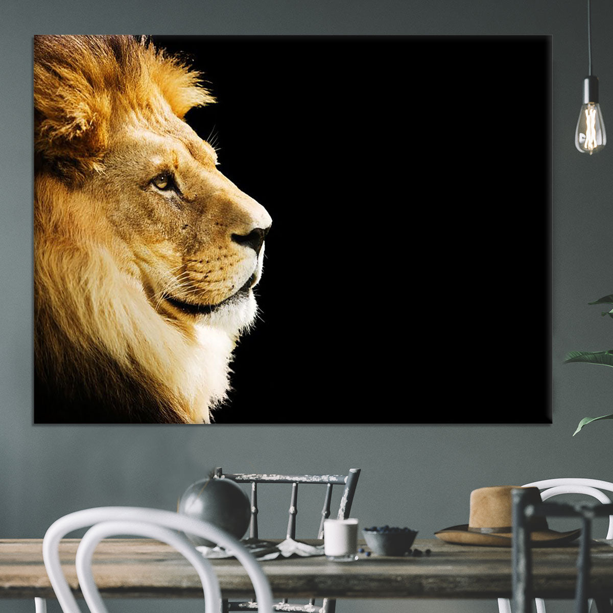 The king of all animals portrait Canvas Print or Poster - Canvas Art Rocks - 3