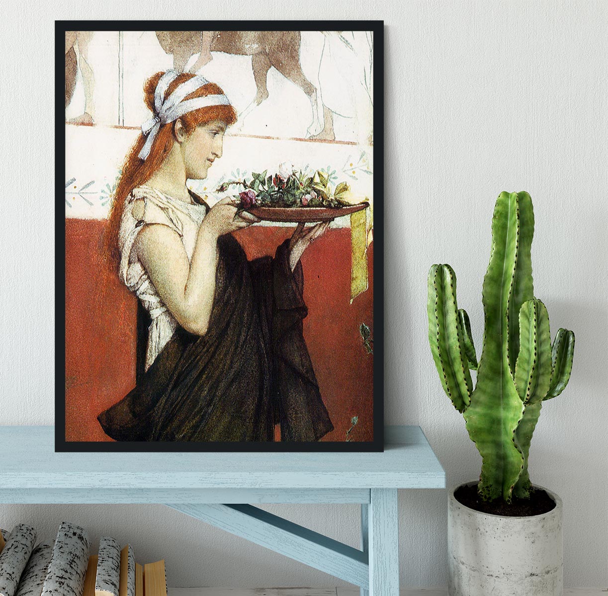 The last roses detail by Alma Tadema Framed Print - Canvas Art Rocks - 2