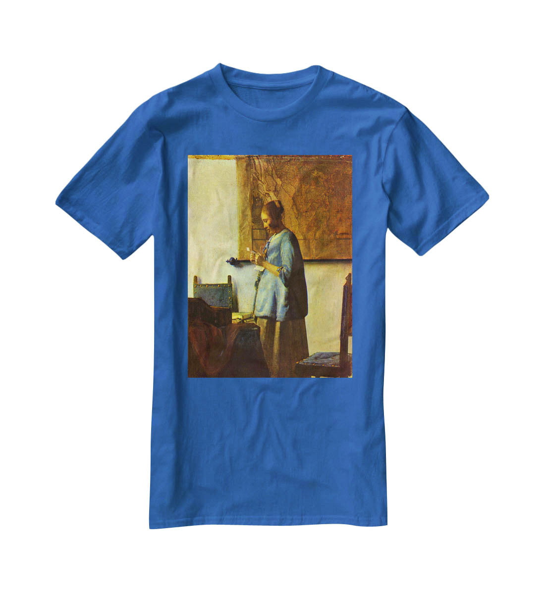 The letter reader by Vermeer T-Shirt - Canvas Art Rocks - 2