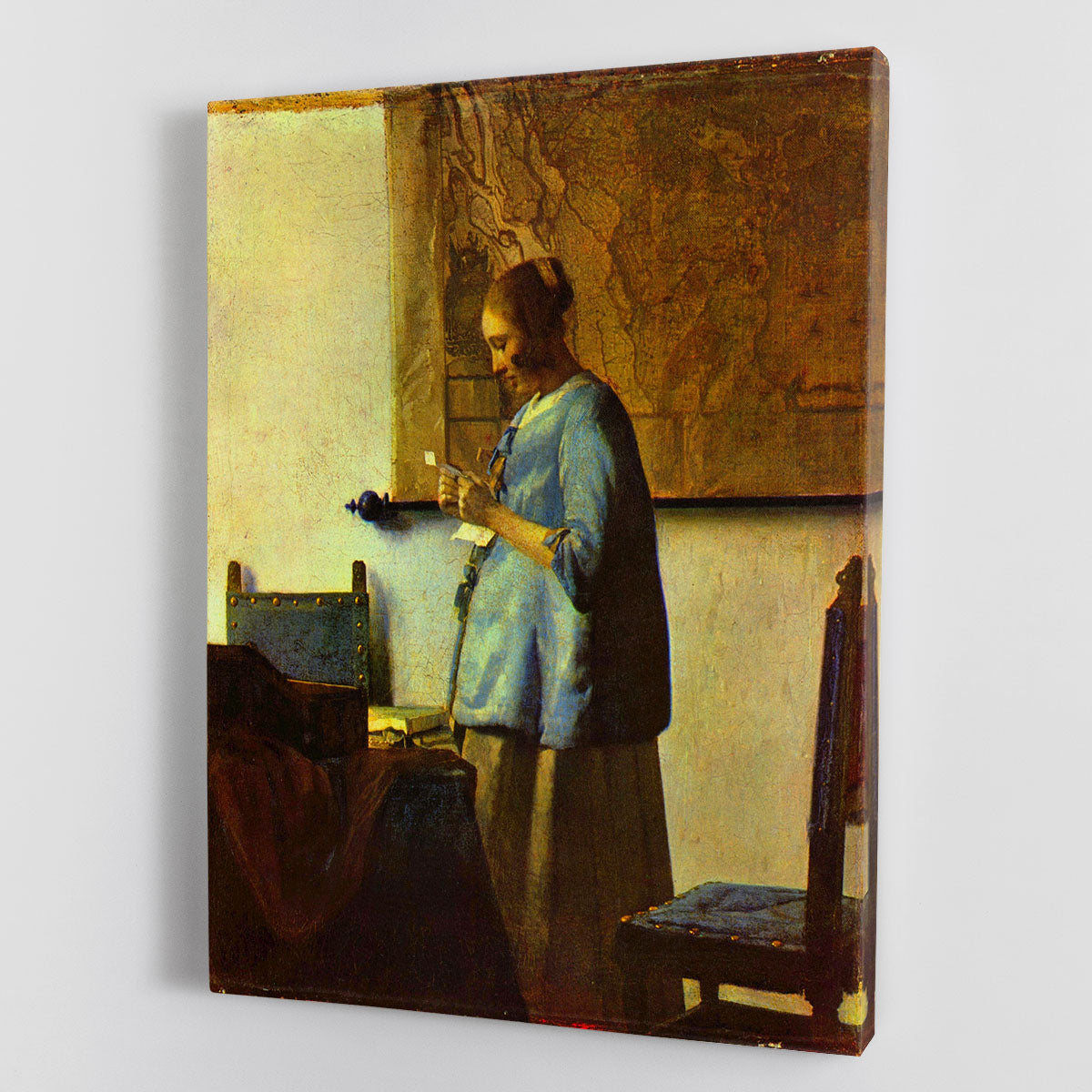 The letter reader by Vermeer Canvas Print or Poster - Canvas Art Rocks - 1