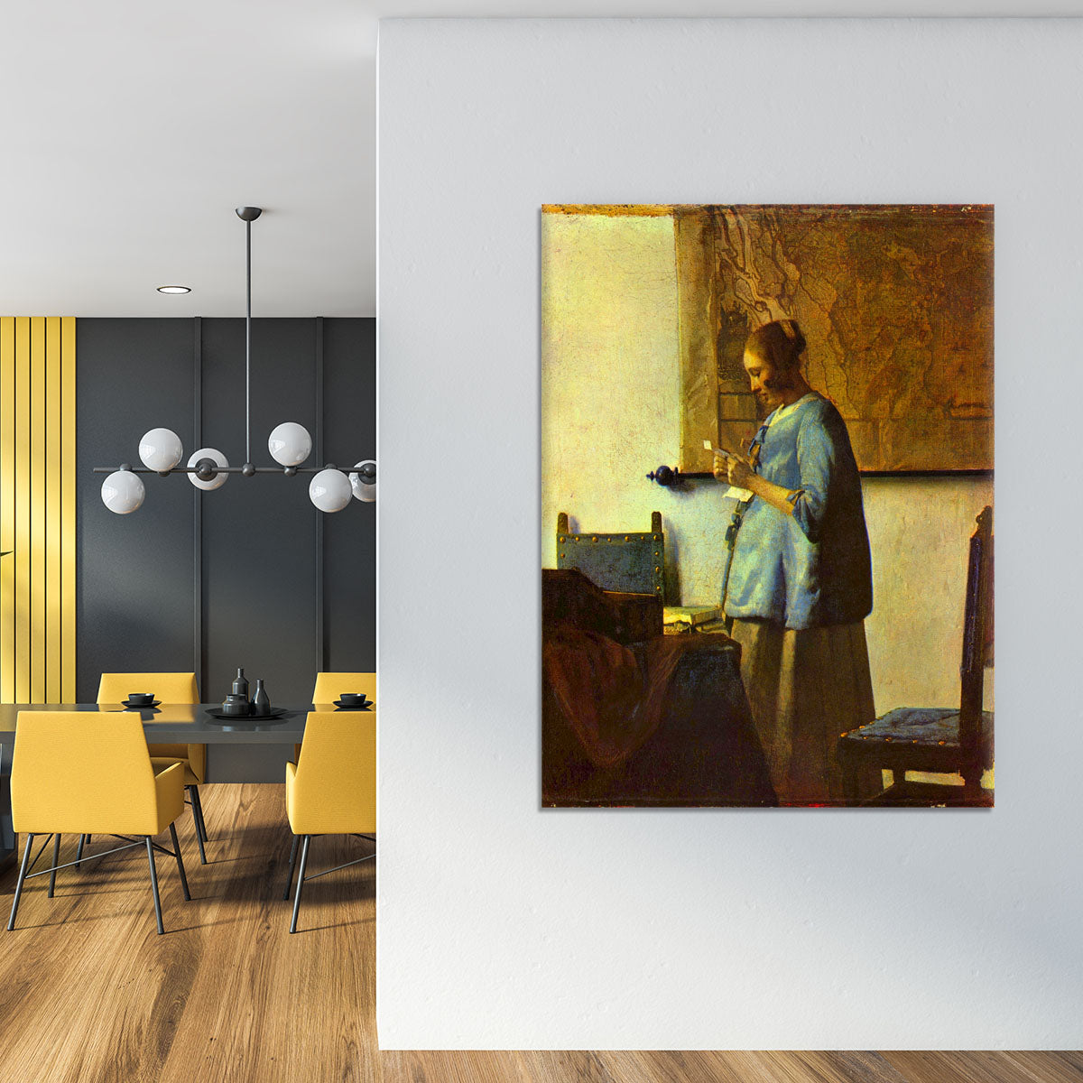 The letter reader by Vermeer Canvas Print or Poster - Canvas Art Rocks - 4