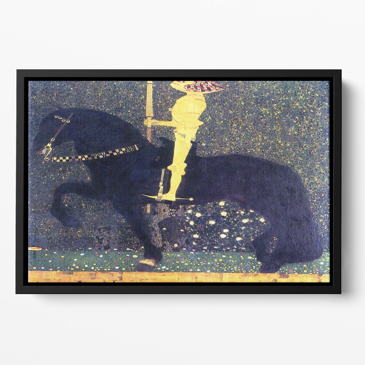 The life of a struggle The Golden Knights by Klimt Floating Framed Canvas