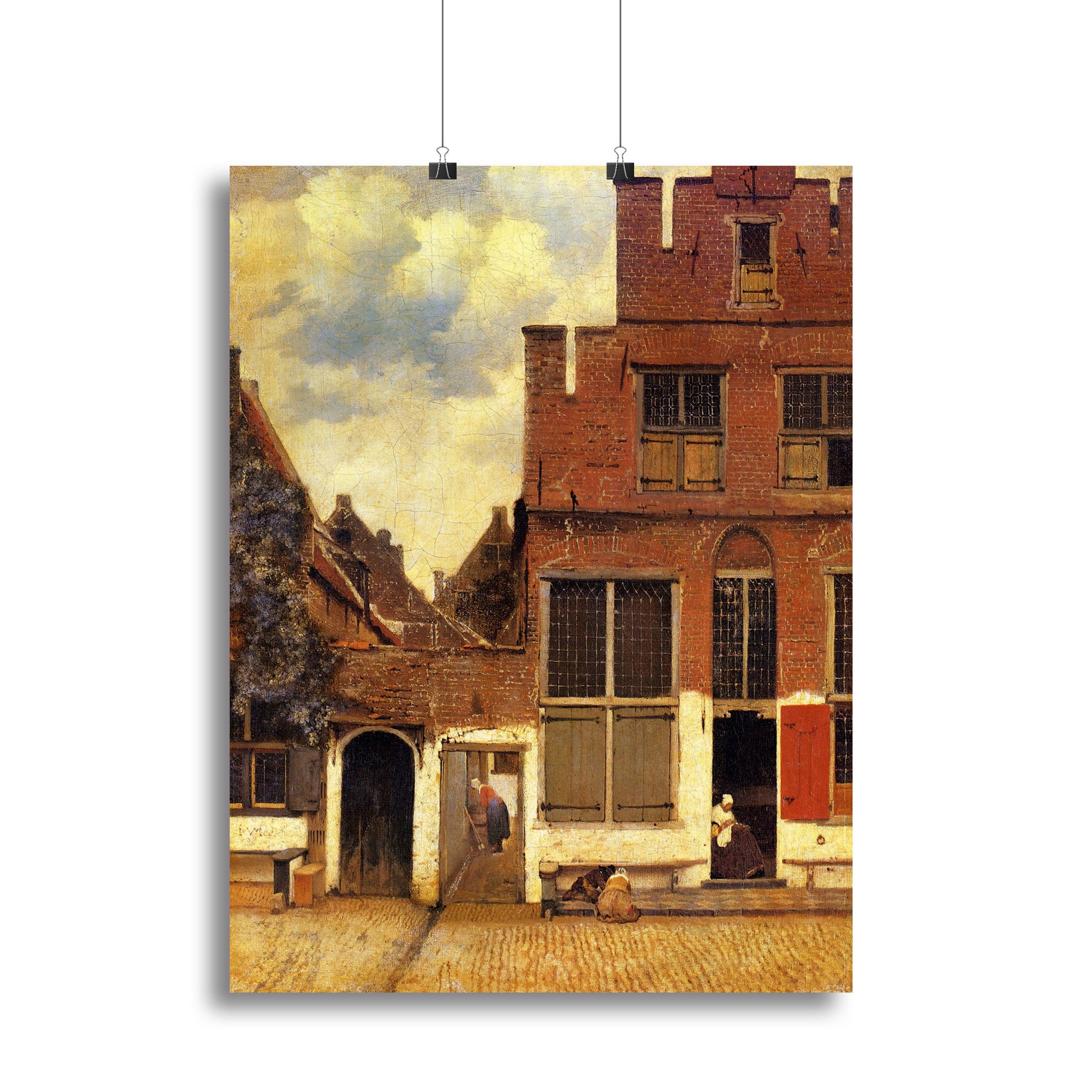 The little street by Vermeer Canvas Print or Poster - Canvas Art Rocks - 2