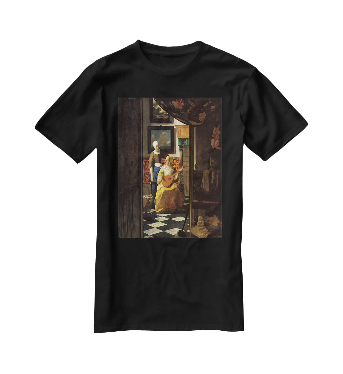 The love letter by Vermeer T-Shirt - Canvas Art Rocks - 1