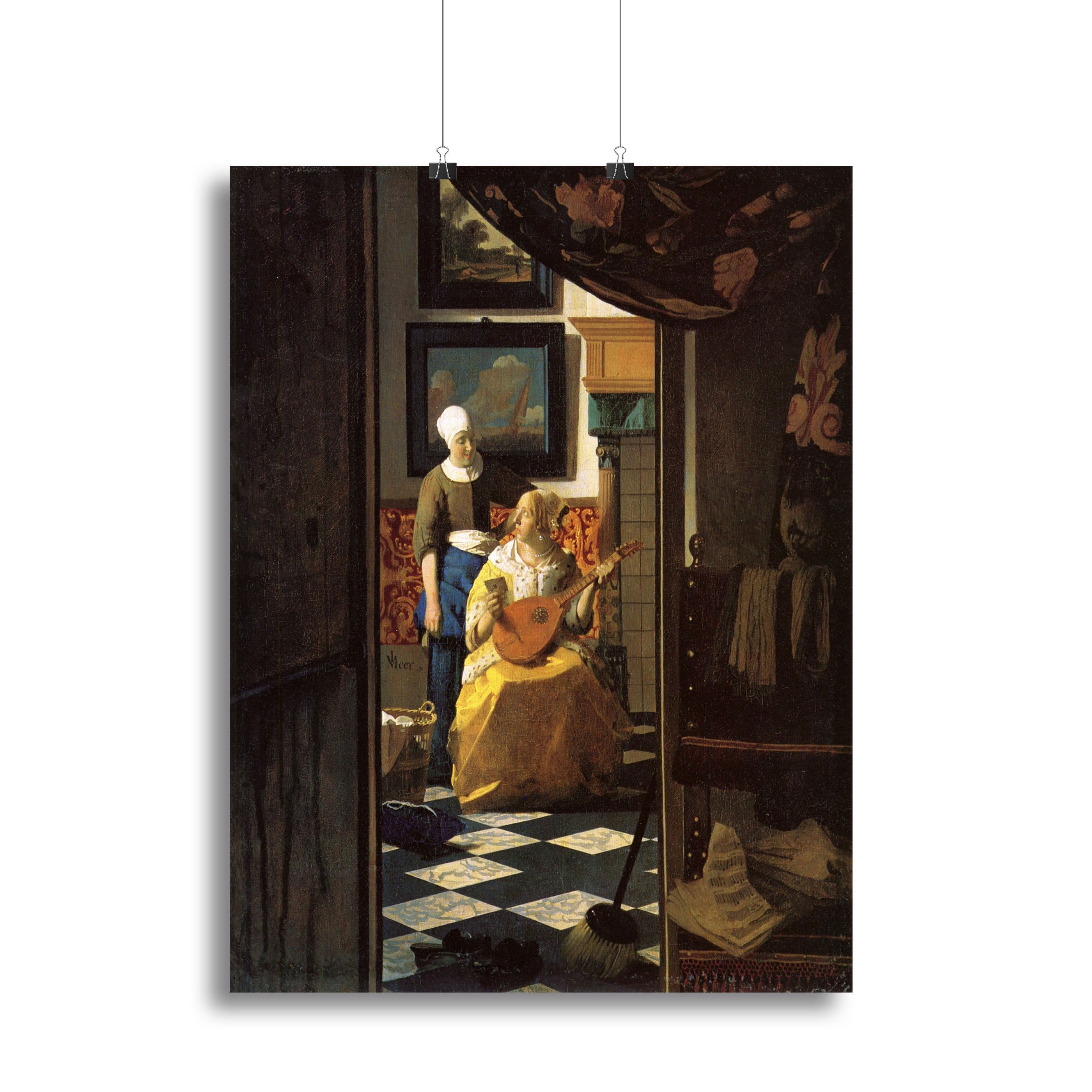 The love letter by Vermeer Canvas Print or Poster - Canvas Art Rocks - 2