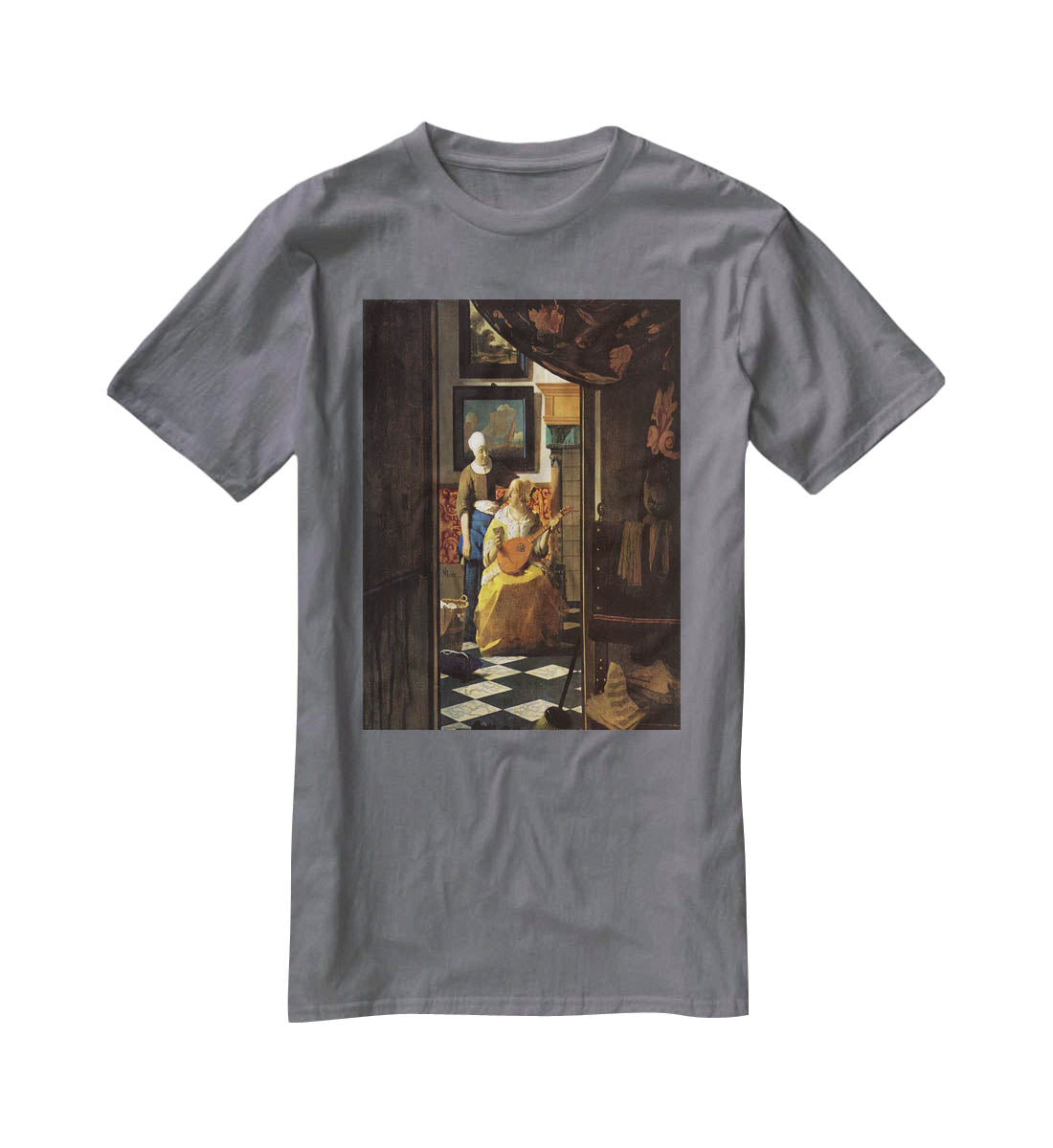 The love letter by Vermeer T-Shirt - Canvas Art Rocks - 3