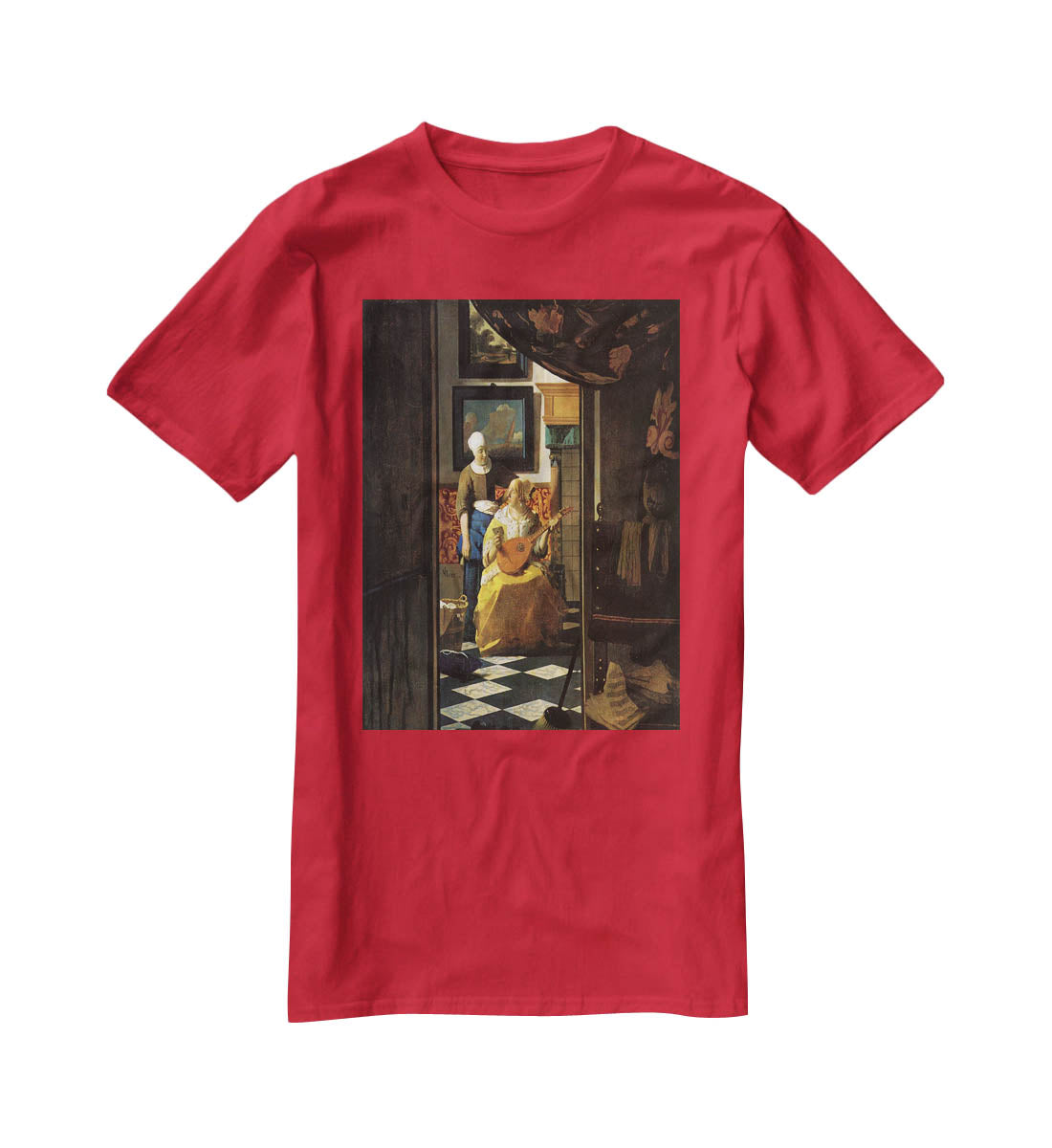 The love letter by Vermeer T-Shirt - Canvas Art Rocks - 4