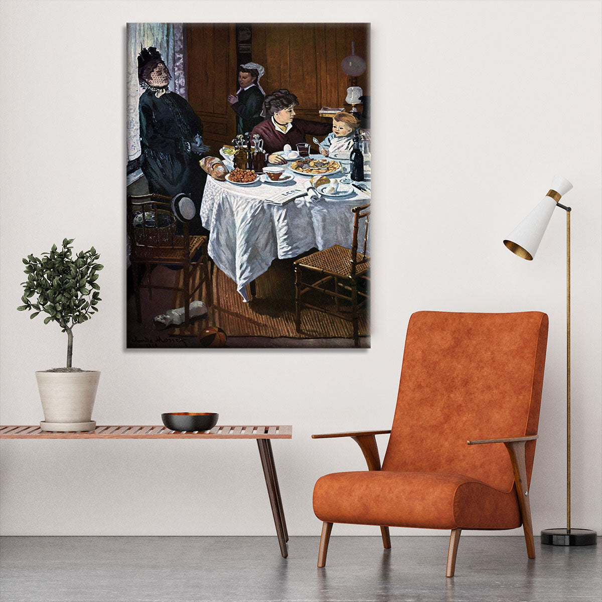 The lunch 1 by Monet Canvas Print or Poster - Canvas Art Rocks - 6