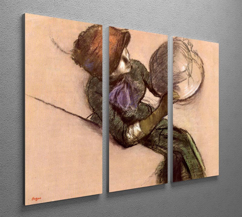 The milliner 2 by Degas 3 Split Panel Canvas Print - Canvas Art Rocks - 2