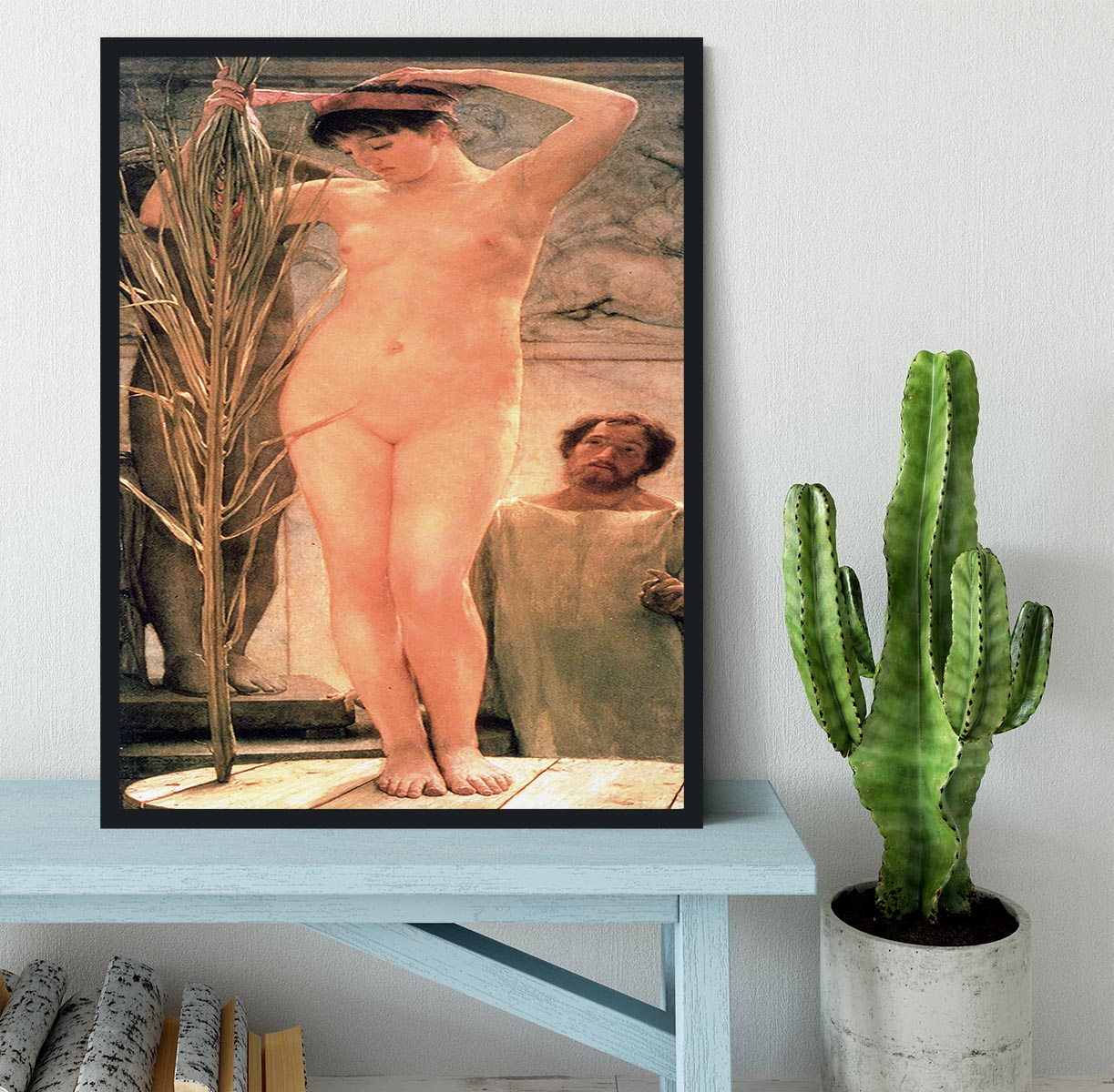 The model of a sculptor Venus Esquilina by Alma Tadema Framed Print - Canvas Art Rocks - 2