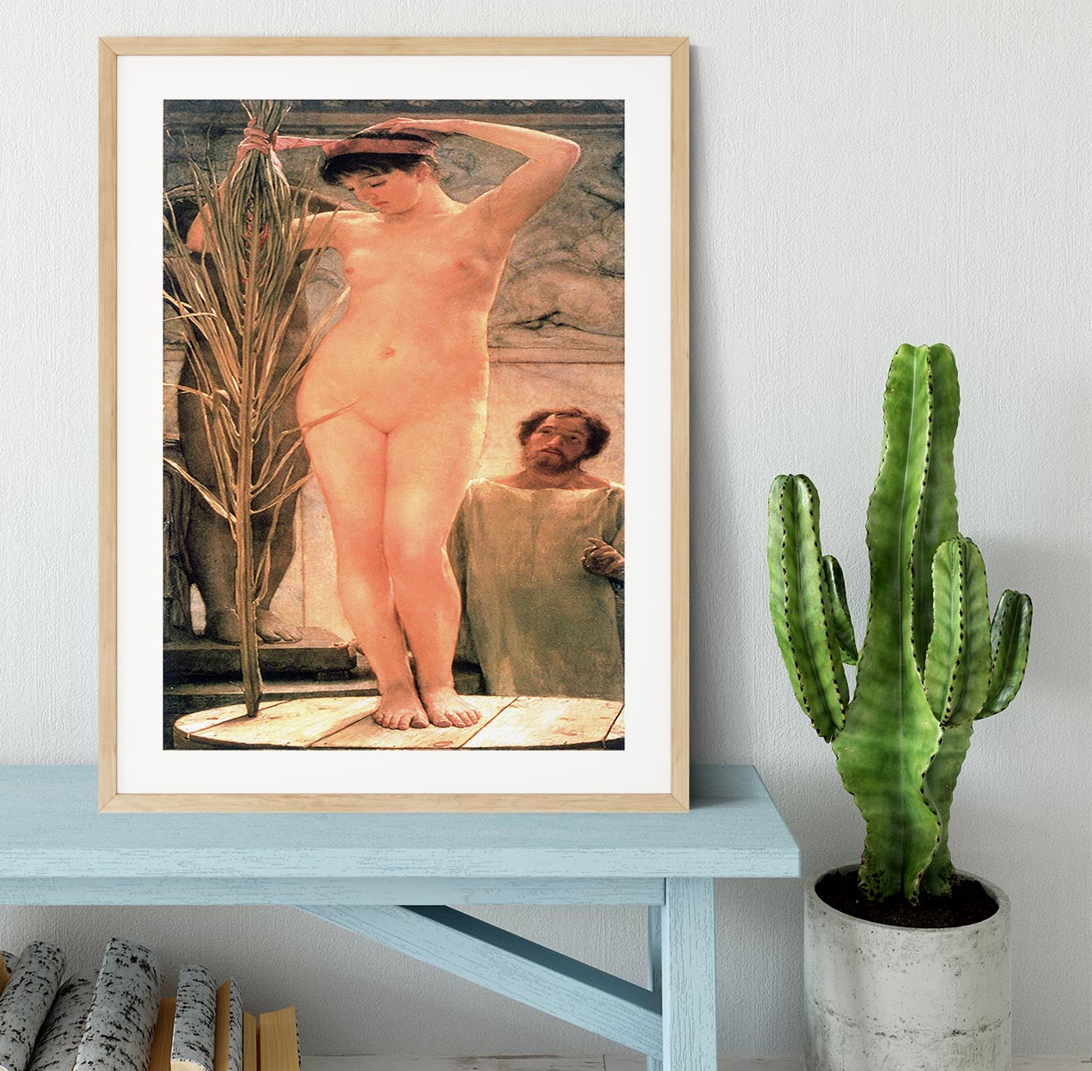 The model of a sculptor Venus Esquilina by Alma Tadema Framed Print - Canvas Art Rocks - 3