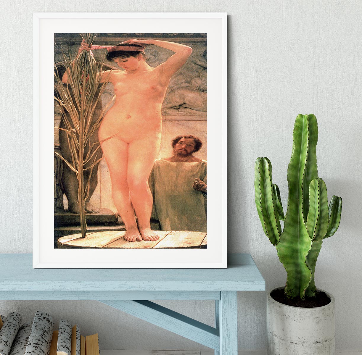 The model of a sculptor Venus Esquilina by Alma Tadema Framed Print - Canvas Art Rocks - 5