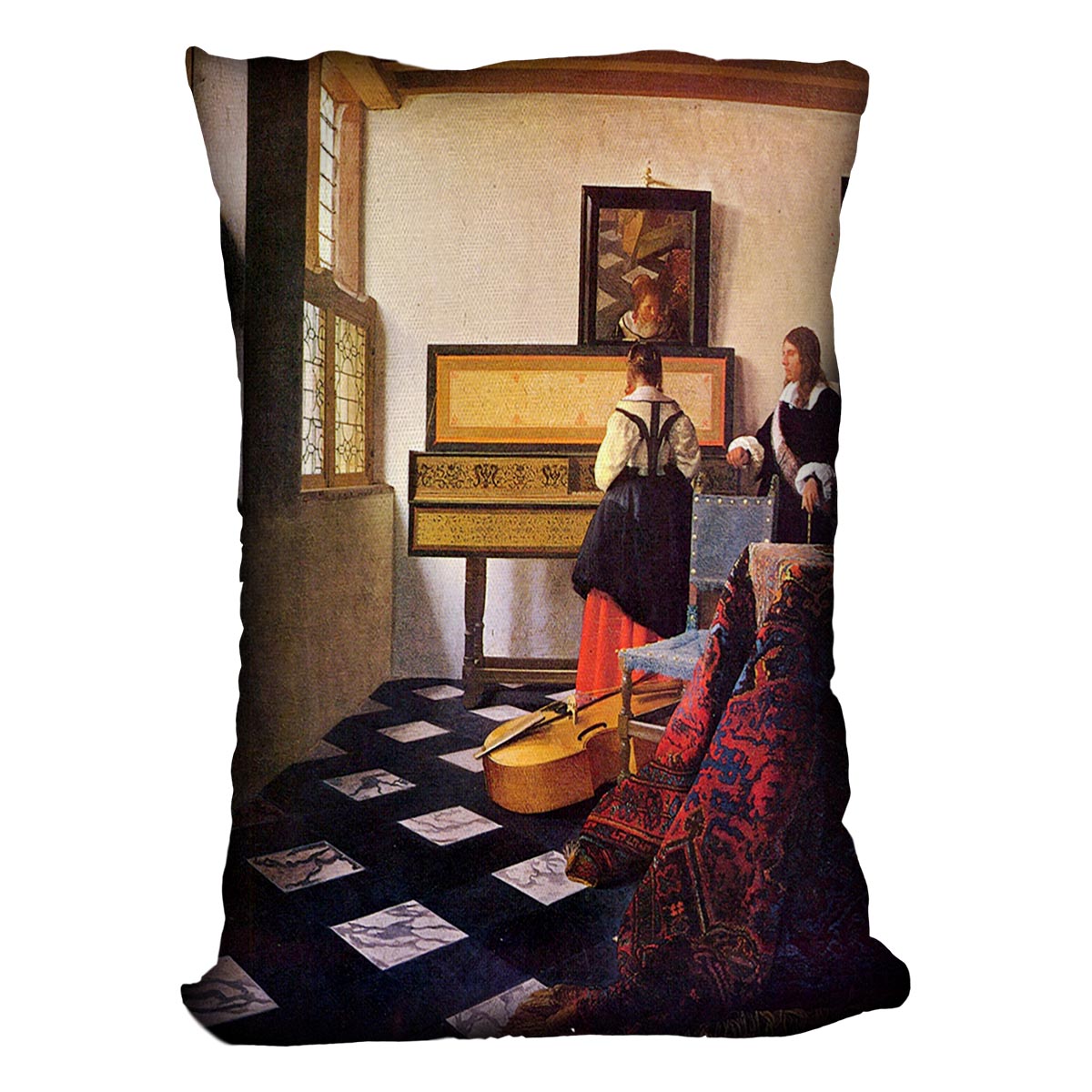 The music lesson by Vermeer Cushion