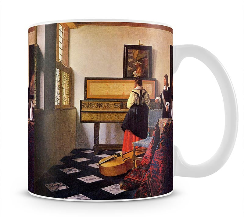 The music lesson by Vermeer Mug - Canvas Art Rocks - 1