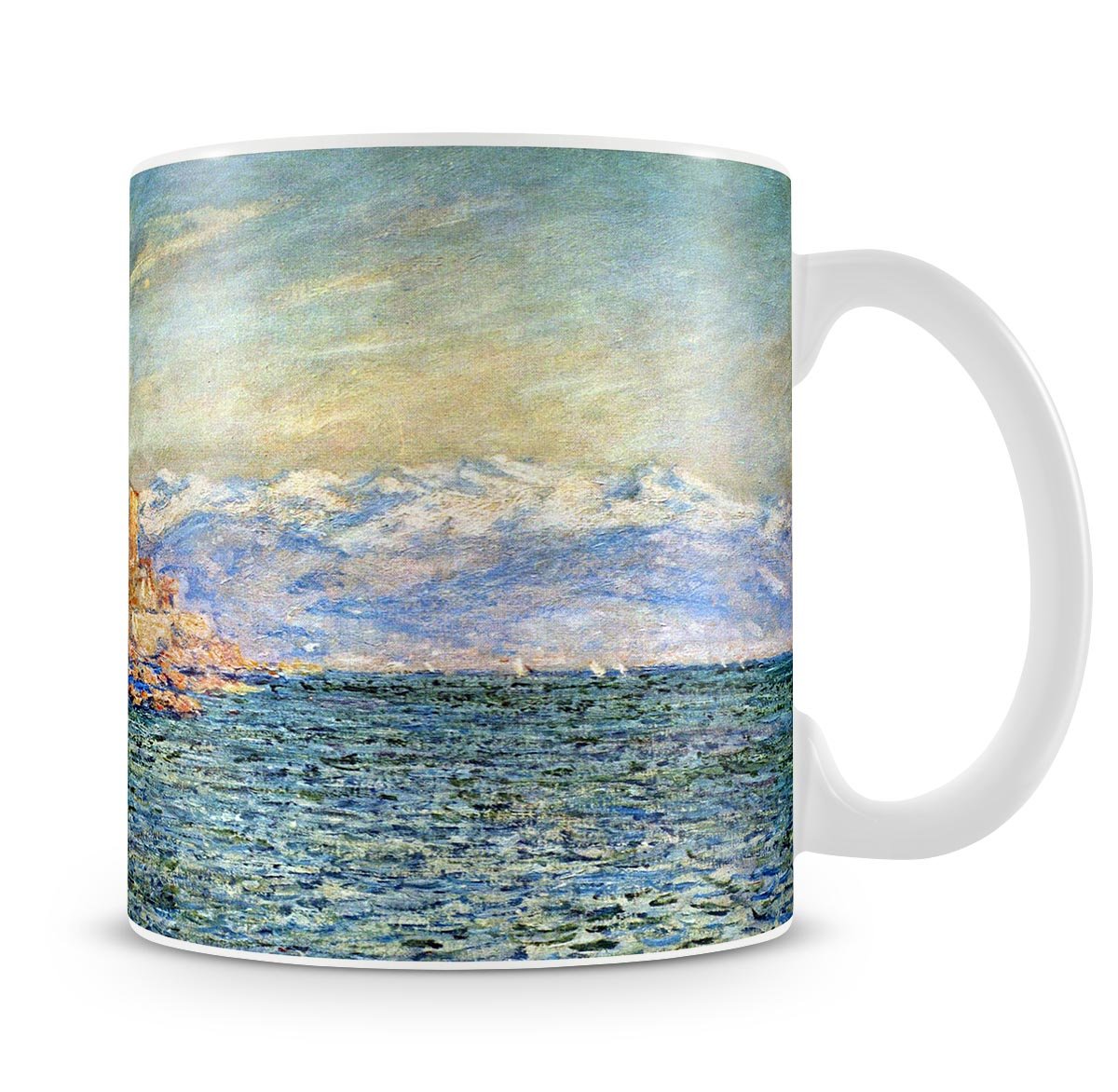 The old Fort in Antibes by Monet Mug - Canvas Art Rocks - 4