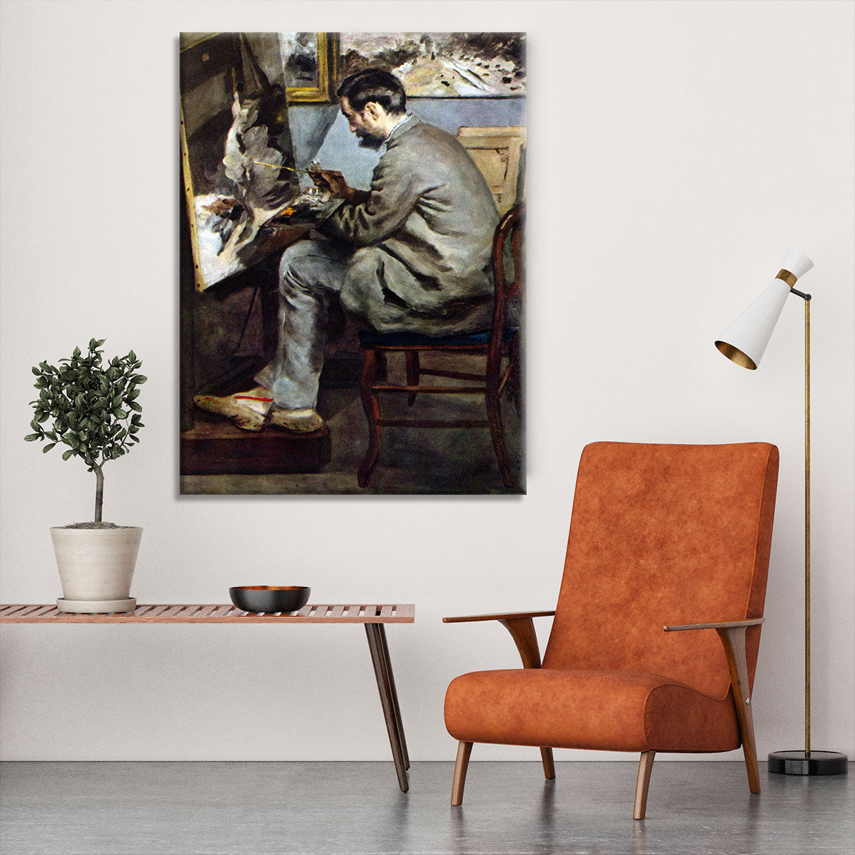 The painter in the studio of Bazille by Renoir Canvas Print or Poster - Canvas Art Rocks - 6