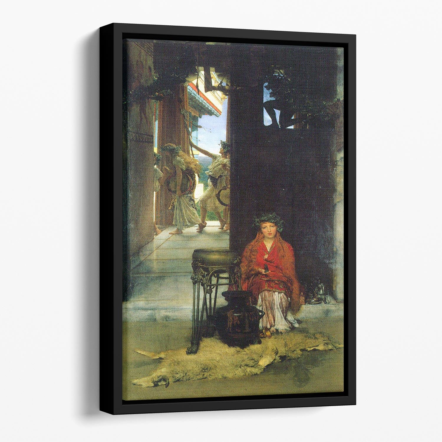 The path to the temple by Alma Tadema Floating Framed Canvas - Canvas Art Rocks - 1