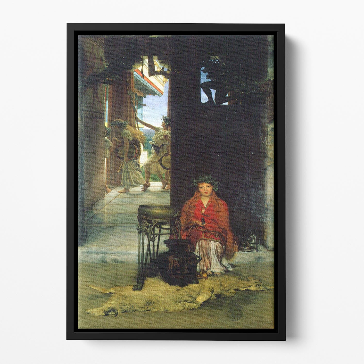 The path to the temple by Alma Tadema Floating Framed Canvas - Canvas Art Rocks - 2