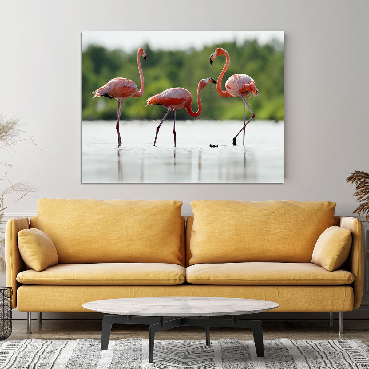 The pink Caribbean flamingo Canvas Print or Poster - Canvas Art Rocks - 4