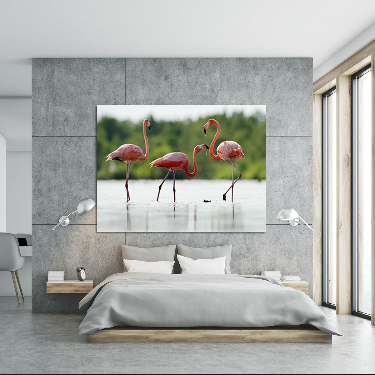 The pink Caribbean flamingo Canvas Print or Poster - Canvas Art Rocks - 5