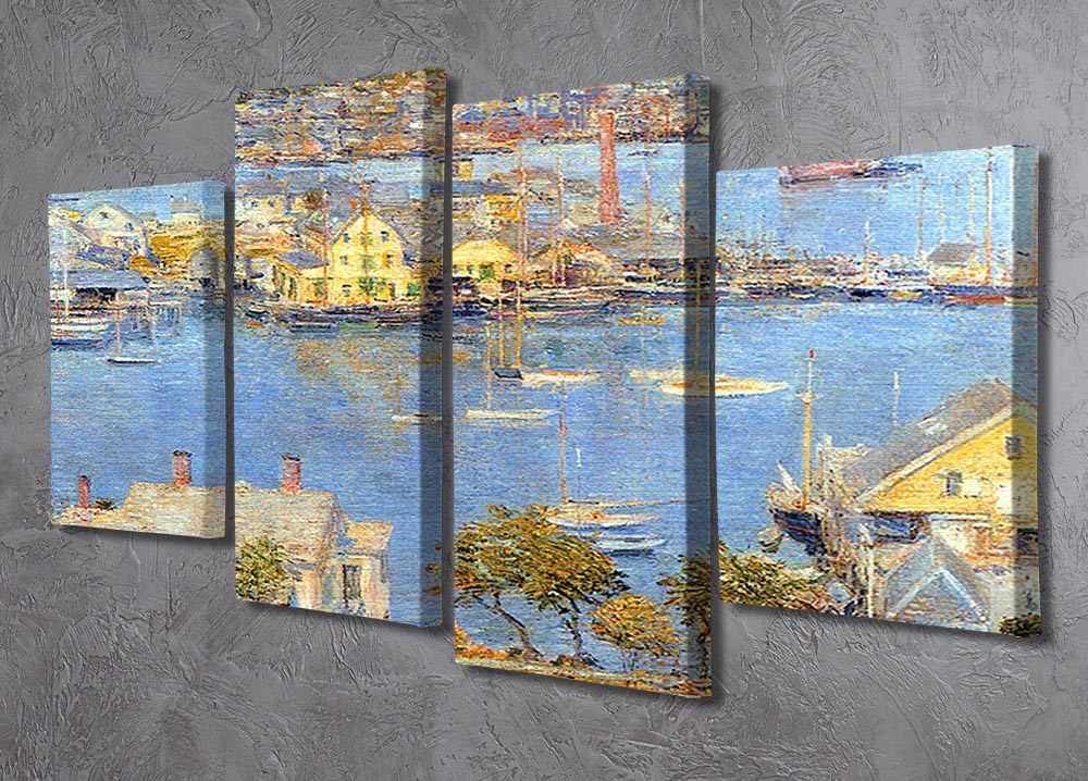 The port of Gloucester 1 by Hassam 4 Split Panel Canvas - Canvas Art Rocks - 2
